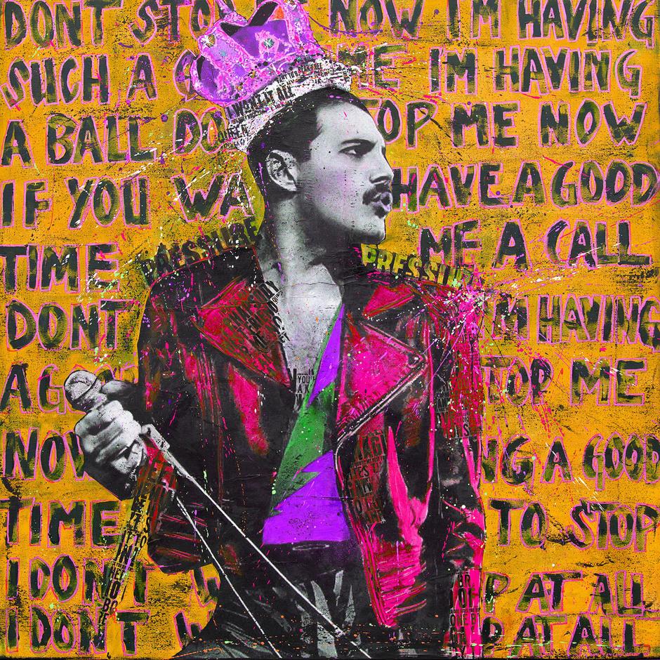 Freddie "Don´t stop me now III" Håndkolorert