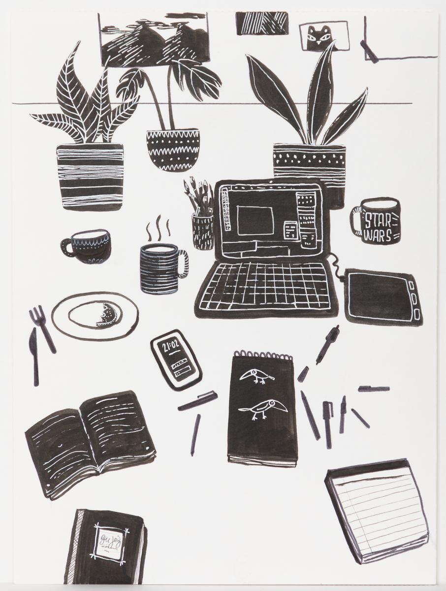 Illustratørens pult