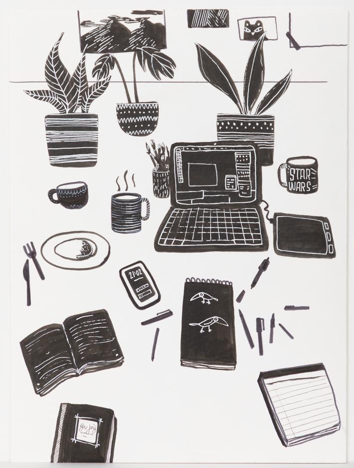 Illustratørens pult