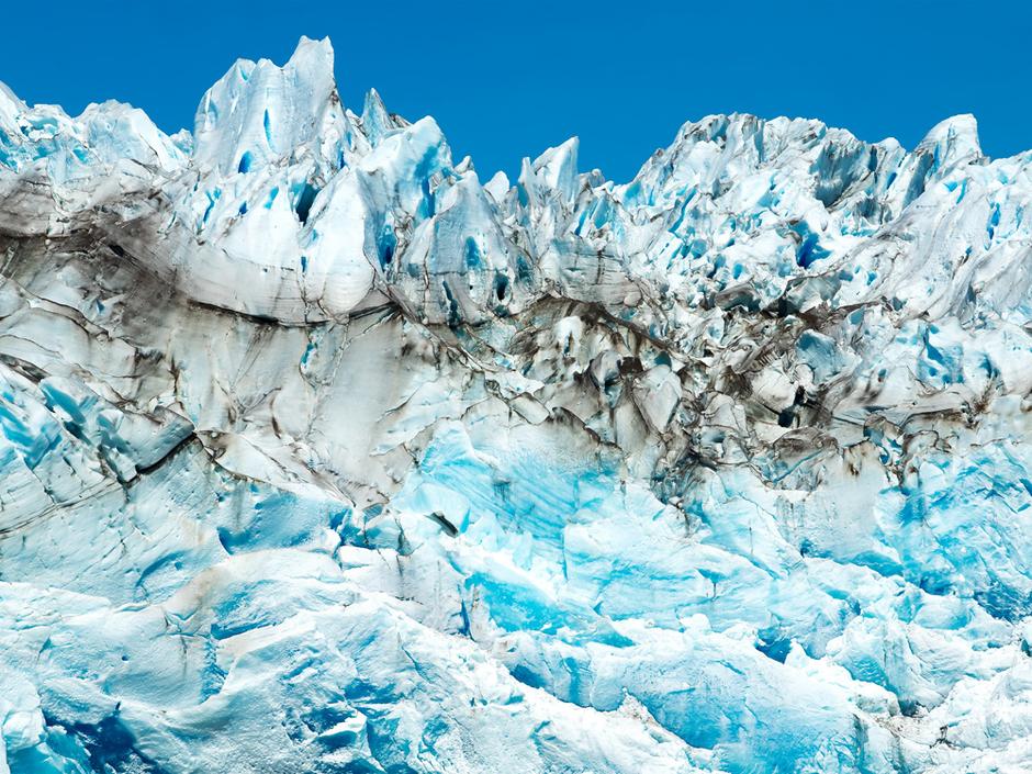Glacier with Lava